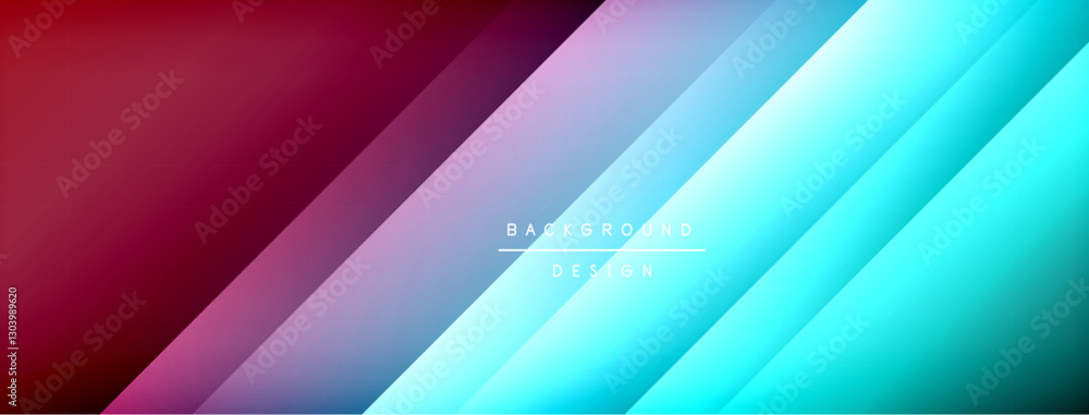 Poster Colorful gradient with lines made of shadow and light. Creative background