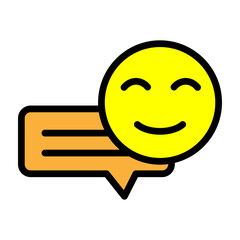 Uplifting Message Vector Filled Icon Design