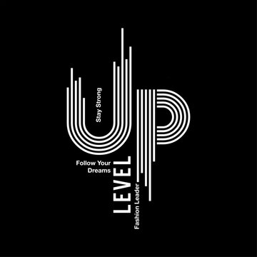 level up logo abstract