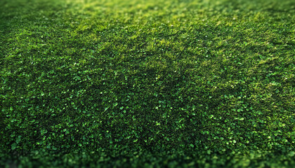 Photorealistic overhead view of a vibrant, lush green lawn, perfect for outdoor events, gardening promotions, or landscaping designs, evoking freshness and tranquility.