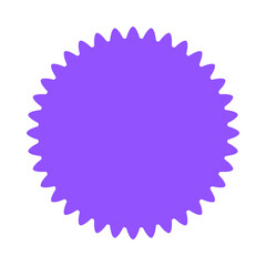 丸みのある紫のウイルスアイコン　やわらかトゲトゲデザイン