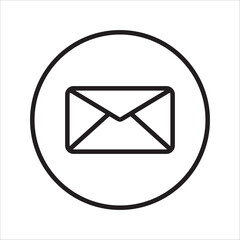 Email envelope icon vector illustration on white background.