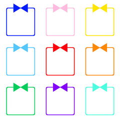 シンプルなリボンつきのフレーム　9色