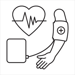 Accurate Blood Pressure Icon for Health Monitoring and Medical Devices