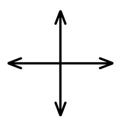シンプルな十字の矢印