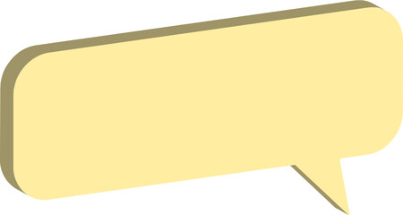 yellow paper speech bubble