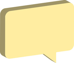 yellow paper speech bubble