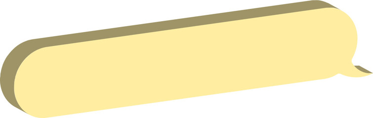 yellow paper speech bubble