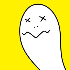 ghost face with a white ghost