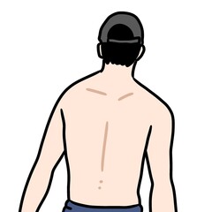 Fototapeta premium back pain back icon. cartoon illustration of back pain icons for web