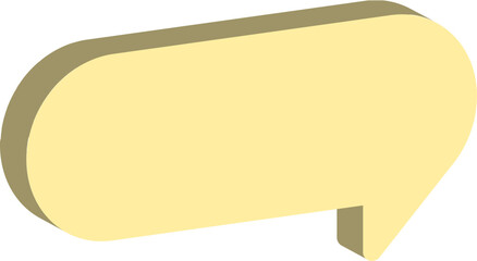 yellow paper speech bubble