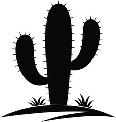 Cactus Silhouette Vector Design, Cactus Icon