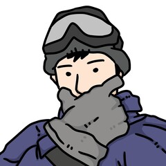 illustration of a man in a mask