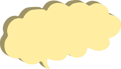 yellow paper speech bubble