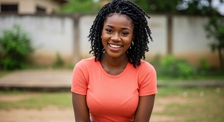 Fototapeta premium photorealistic portrait of a woman from Nigeria