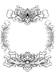 vintage floral frame