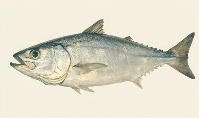 Fototapeta premium Detailed Illustration of a Gray Fish with Dark Spots