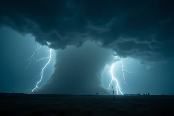 lightning in the sky