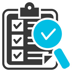 Screening Glyph Blue Grey Icon