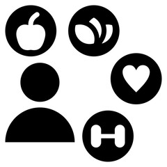 Healthy Lifestyle Glyph Icon