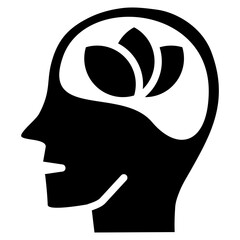 Mental Wellness Glyph Icon