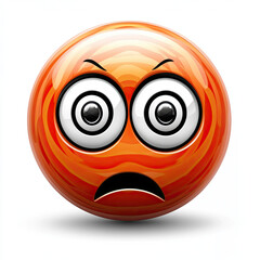 Angry emoji with spiraling eyes expressing frustration and emotion