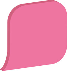pink speech bubble