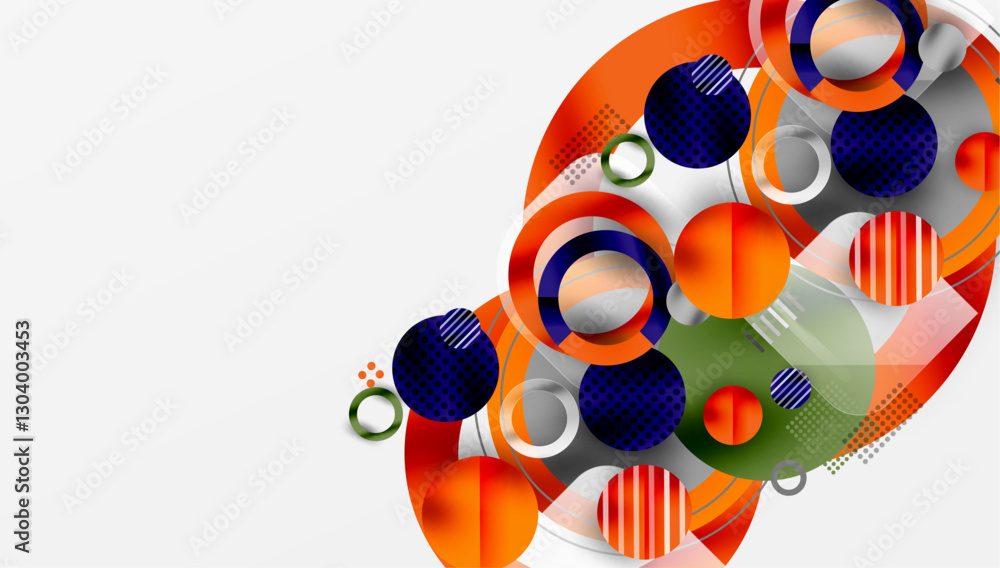Aufkleber Abstract background - layered geometric shapes with smooth gradients and transparency