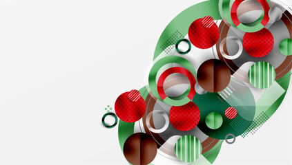 Abstract Geometric Background with Overlapping Transparent Shapes