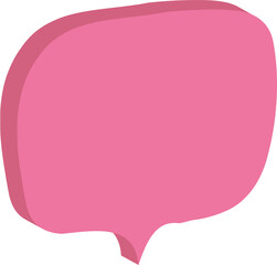 pink speech bubble