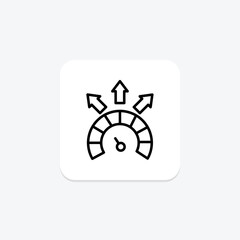 Performance line icon, vector, pixel perfect, illustrator file