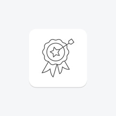 Accomplishment thinline icon, vector, pixel perfect, illustrator file