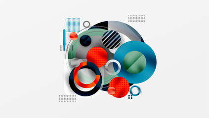 Fototapeta premium Abstract background - layered geometric shapes with smooth gradients and transparency