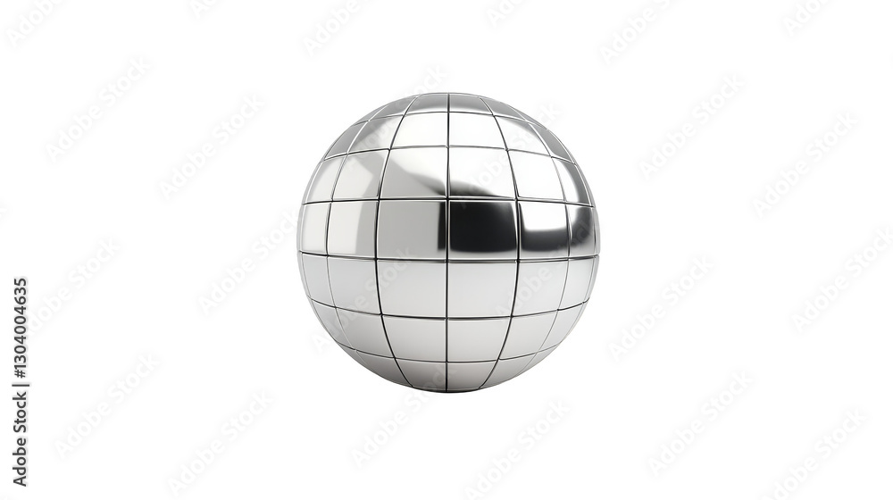 Poster abstract 3d sphere with grid pattern background modern digital art and geometric design