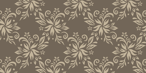 Hand drawn simple abstract flowers print. Trendy collage pattern. Fashionable template for fabric design.