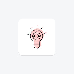 Innovation color shadow thinline icon, vector, pixel perfect, illustrator file