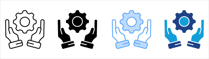 Obraz premium Effort Icon Set Multiple Style Collection