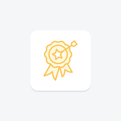 Accomplishment duotone line icon, vector, pixel perfect, illustrator file