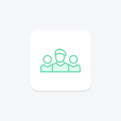 Leadership duotone line icon, vector, pixel perfect, illustrator file