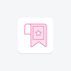 Bookmark duotone line icon, vector, pixel perfect, illustrator file