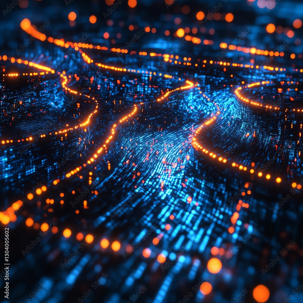 Poster digital data protection, secure network connections, encrypted communication, firewall defense, data