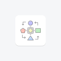 Adaptability lineal color icon, vector, pixel perfect, illustrator file