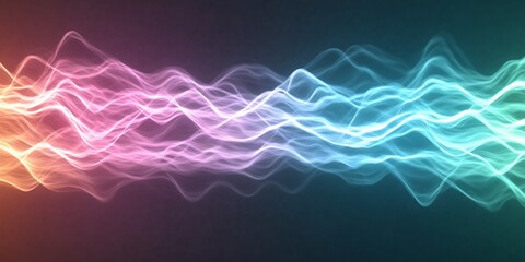 Fototapeta premium Colorful energy waves flow, abstract background