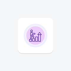 Progress color circle icon, vector, pixel perfect, illustrator file