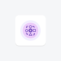 Adaptability color circle icon, vector, pixel perfect, illustrator file