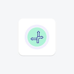 Flexibility color circle icon, vector, pixel perfect, illustrator file