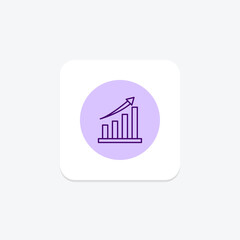 Growth Icon pentaglow, vector, pixel perfect, illustrator file