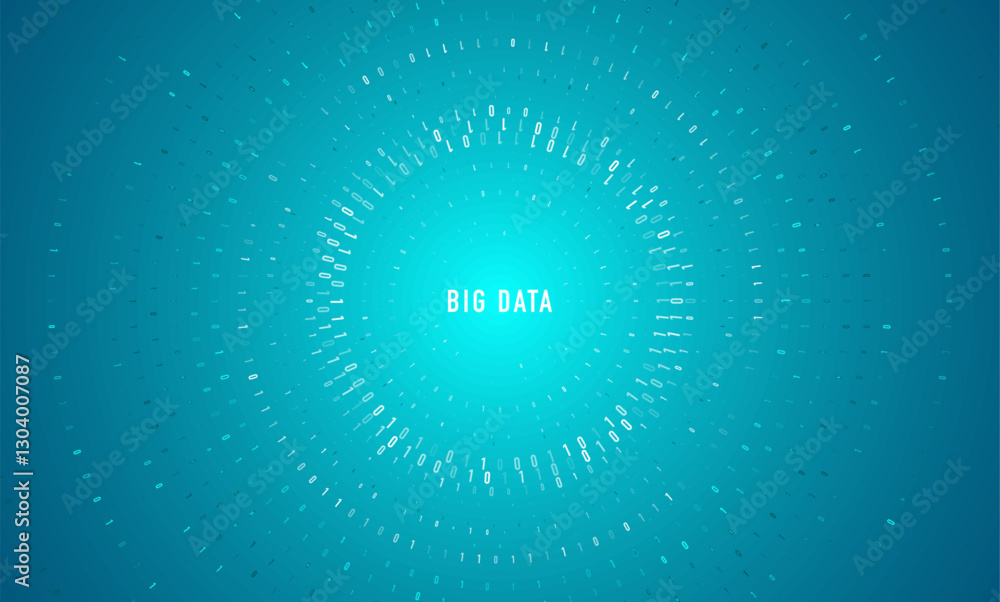 Poster abstract big data visualization. big data code representation. graphic concept for your design