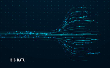 Abstract big data code representation. Modern high-tech data background. Graphic concept for your design