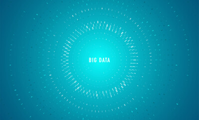 Abstract big data visualization. Big data code representation. Graphic concept for your design